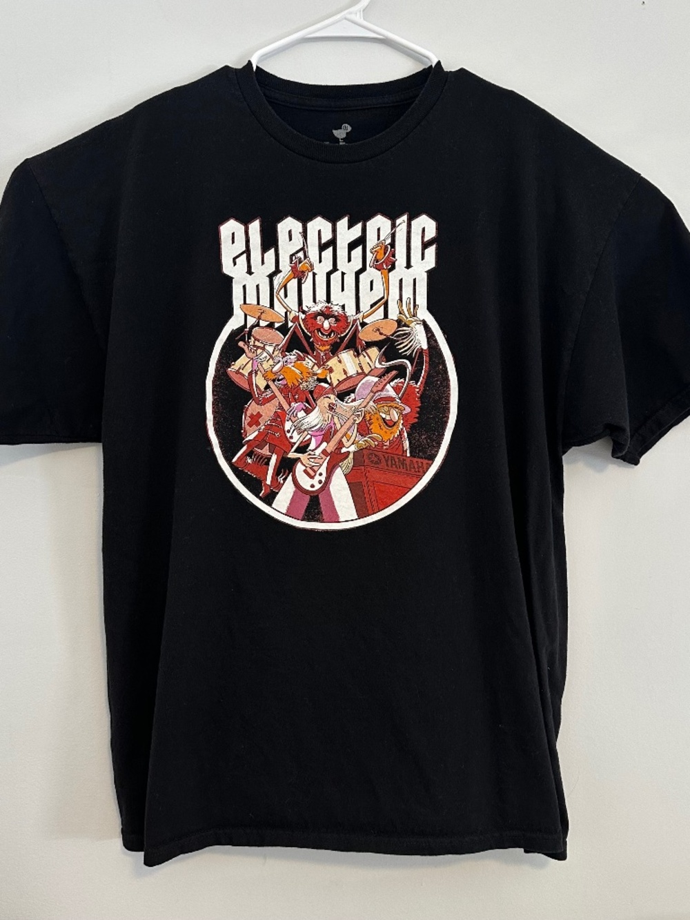 Electric Mayhem Cartoon Band Graphic Print T-Shirt XXLBlack Y2K Short Sleeve